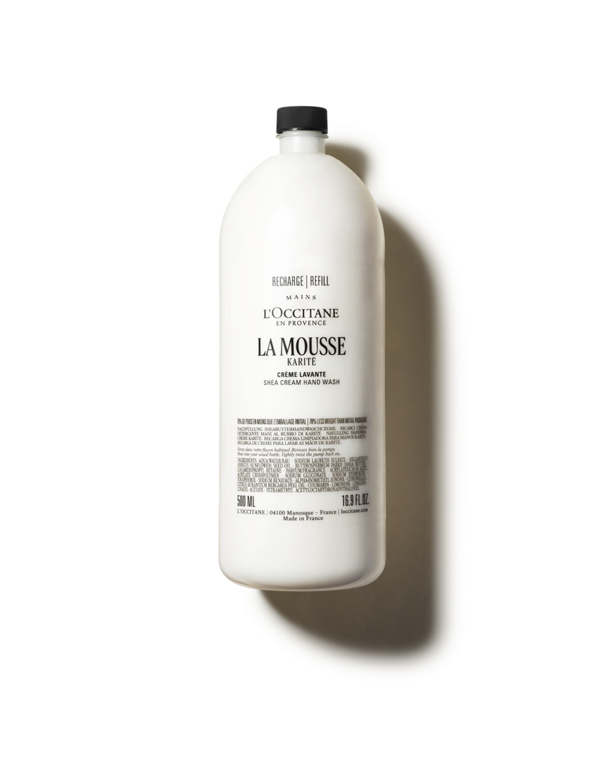 Refill Shea Handen & Lichaam Reinigende Mousse Cr&egrave;me 500 ml | L&rsquo;Occitane en Provence