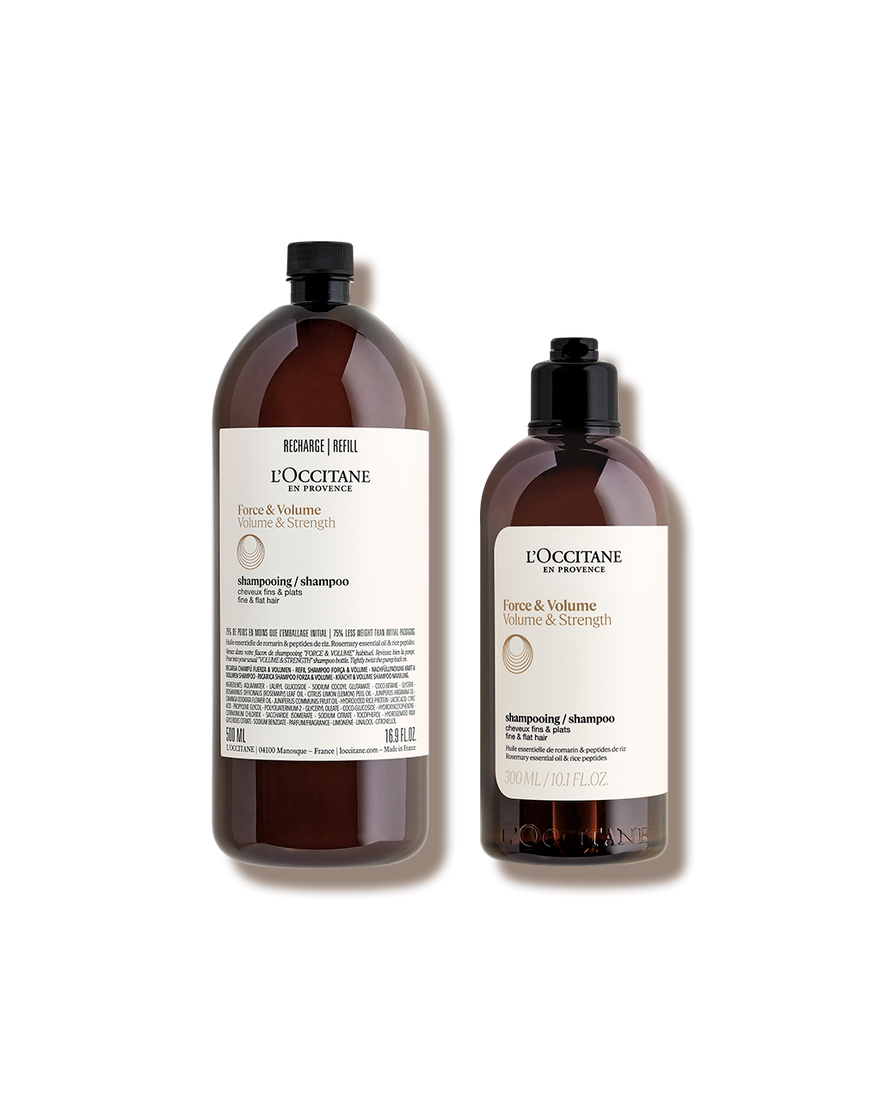 Duo Kracht & Volume Shampoo 300ml en Refill | L&rsquo;Occitane en Provence