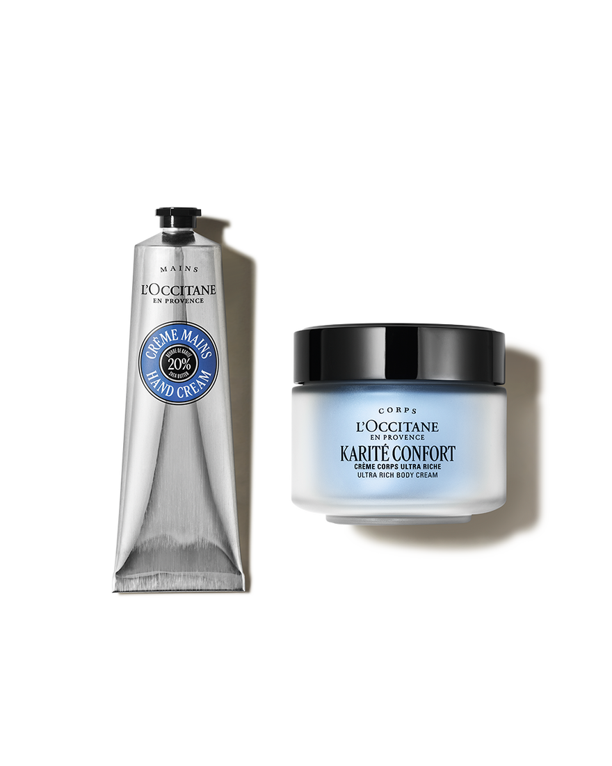 Affichage de l&rsquo;image 1/2 du produit Duo Cr&egrave;mes Mains & Corps Karit&eacute;, , RECT