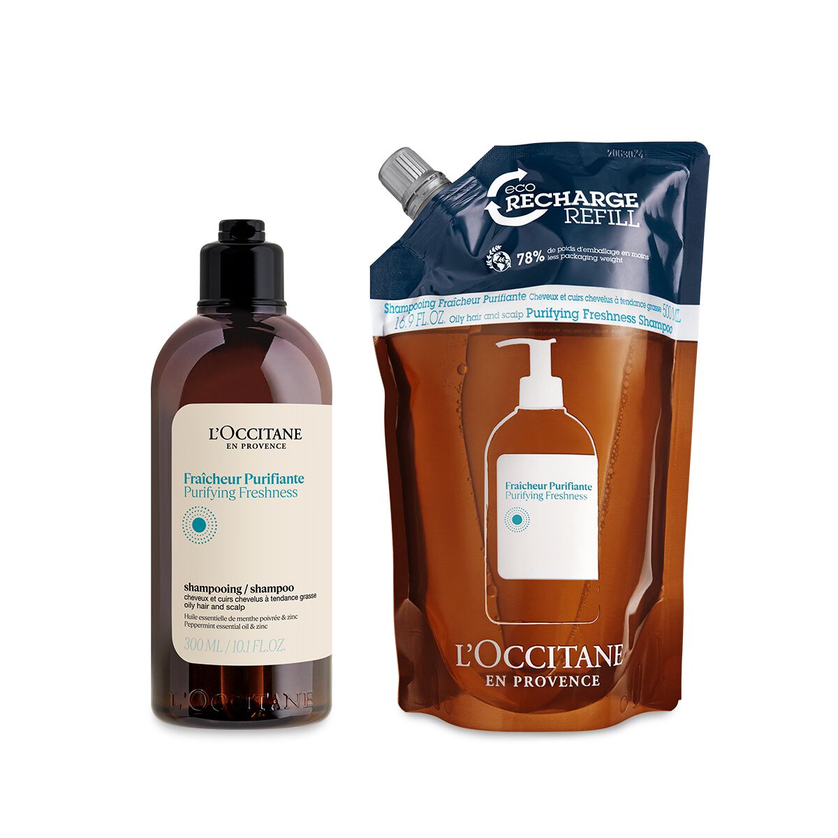 Duo Pure Frisheid Shampoo 300ml en Refill - 800 - L'Occitane en Provence