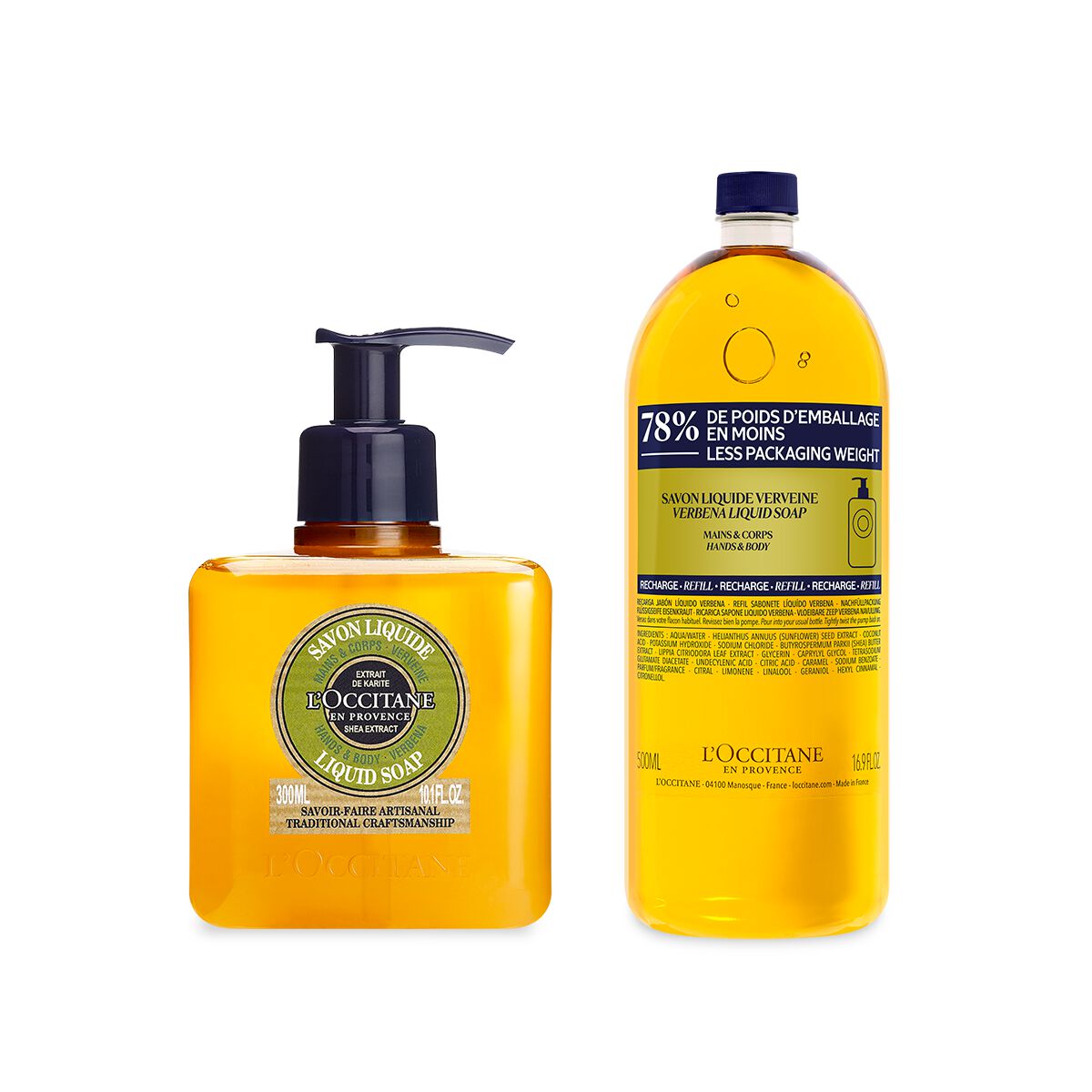 Duo Verbena Vloeibare Zeep 300ml en Refill - 800 - L'Occitane en Provence