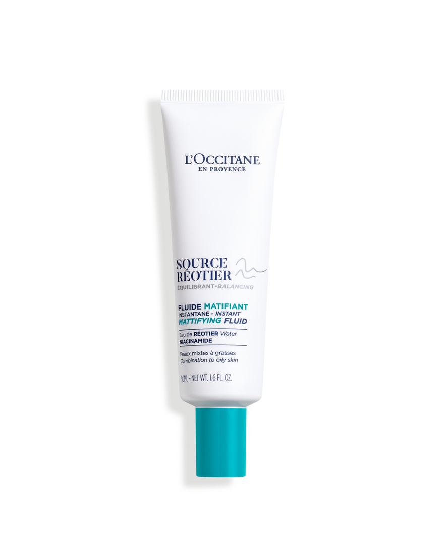 Fluide matifiant instantan&eacute; Source R&eacute;otier 50 ml | L&rsquo;Occitane en Provence