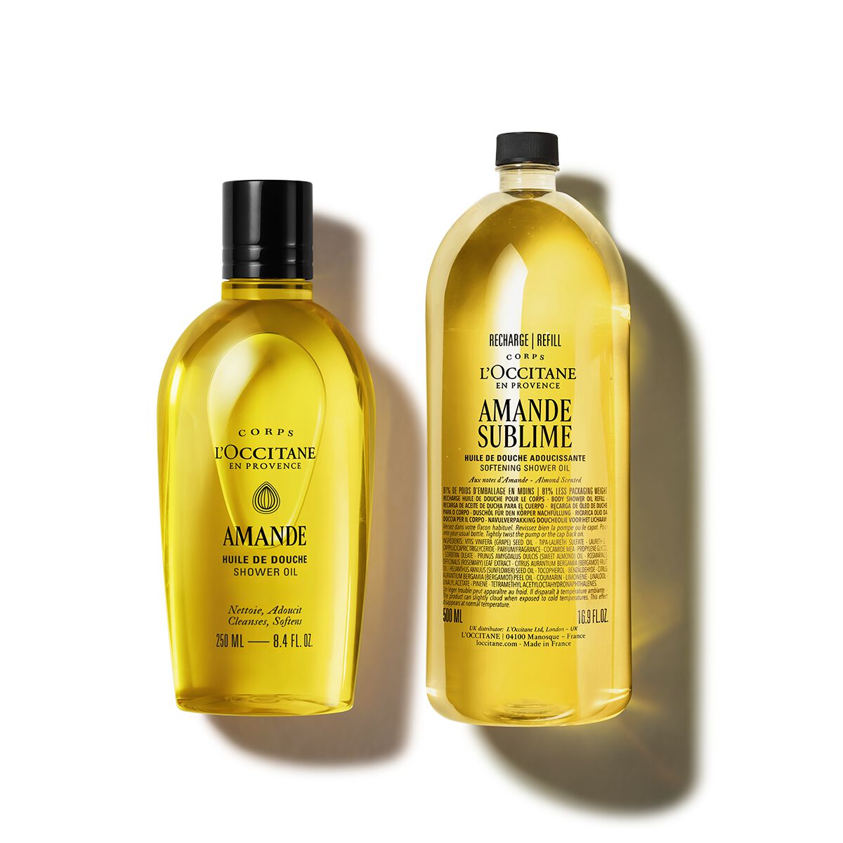 Duo Almond Doucheolie 250ml en Refill - L'occitane en Provence