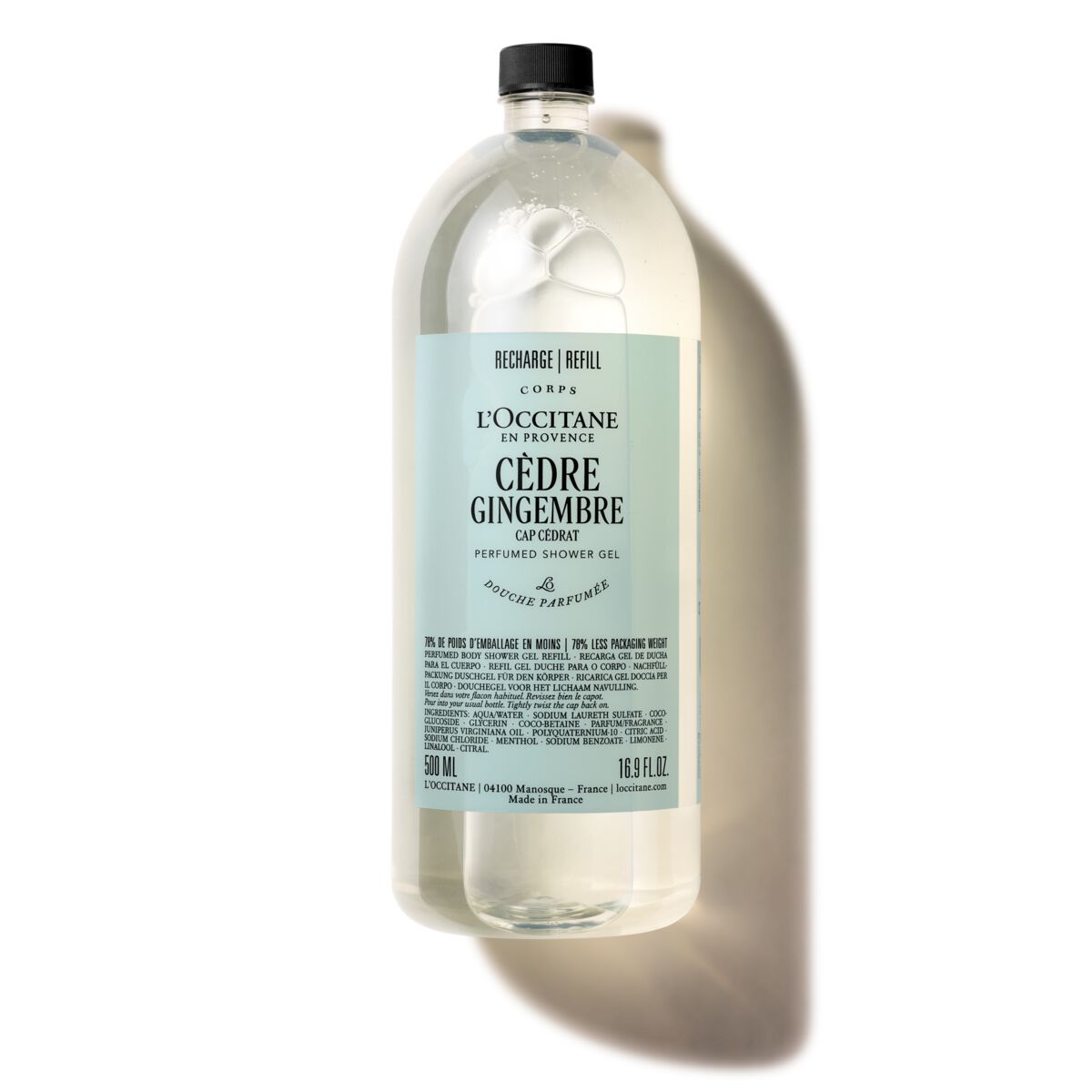 Cèdre Gingembre Douche gel Refill - 500 - L'Occitane en Provence
