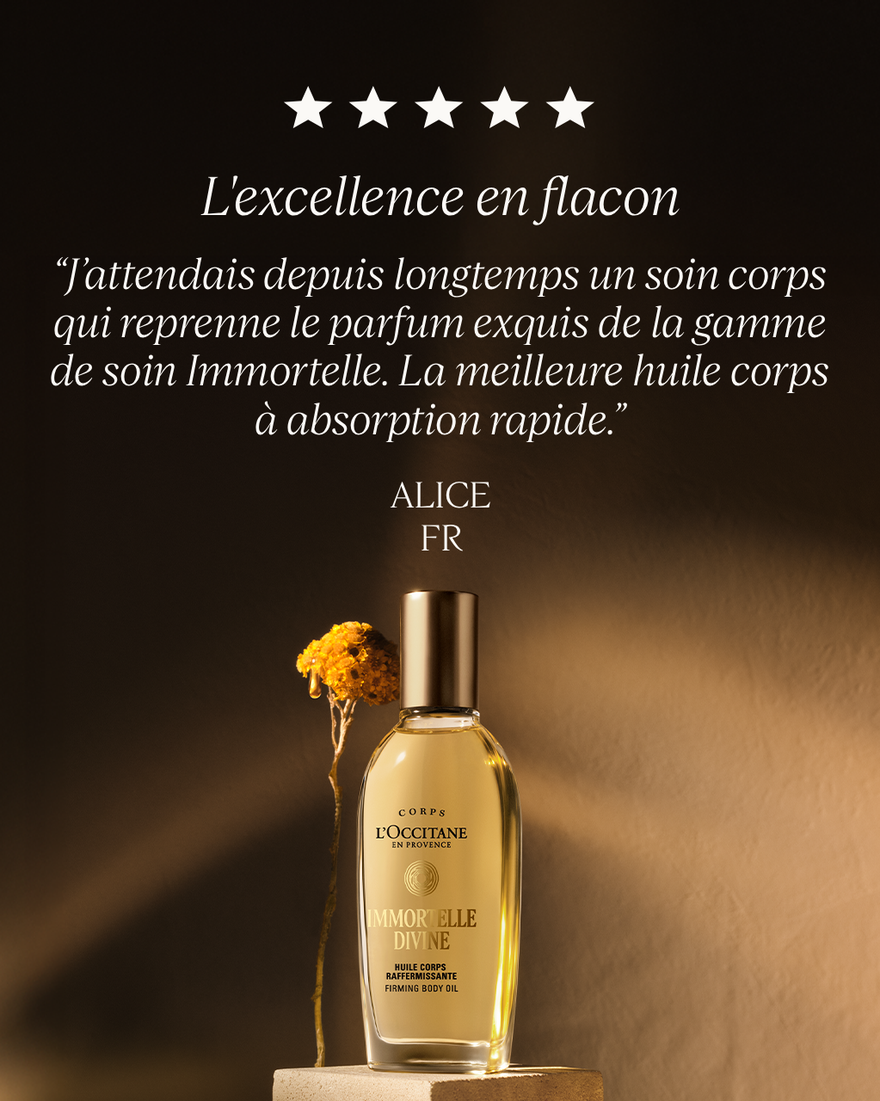 Affichage de l&rsquo;image 9/12 du produit Huile Corps Raffermissante Immortelle Divine, , RECT